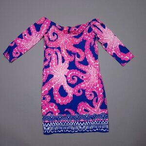 Lilly Pulitzer Laurana Dress Off The Shoulder Ocean Engineered Tentacles XS
